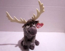 Disney’s Frozen Reindeer  TY Beanie Baby Sparkle Sven Plush 6 1/2&quot; 2015 With Tag - £11.85 GBP