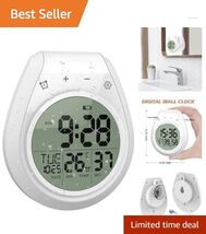 Multi-Display Waterproof Bathroom Clock with Suction Cup &amp; Timer Function - $47.47