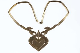 Large Jeep Collins Brass Heart necklace - £137.98 GBP