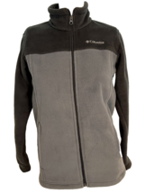 Columbia Two-Toned Full-Zip Fleece Jacket Black/Grey Youth Large (14-16) - $15.19