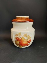 Vintage McCoy Pottery Cookie Jar With Lid Fruit Festival Biscuit #1123 USA - £19.79 GBP