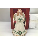 LENOX Holy Night Holiday Angel Figurine 6.75&quot; Porcelain Candle Holder Ma... - €21,15 EUR