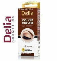 DELIA HENNA CREAM Eyebrow Professional Colour Tint Kit Set Brown 15ml  - $4.94