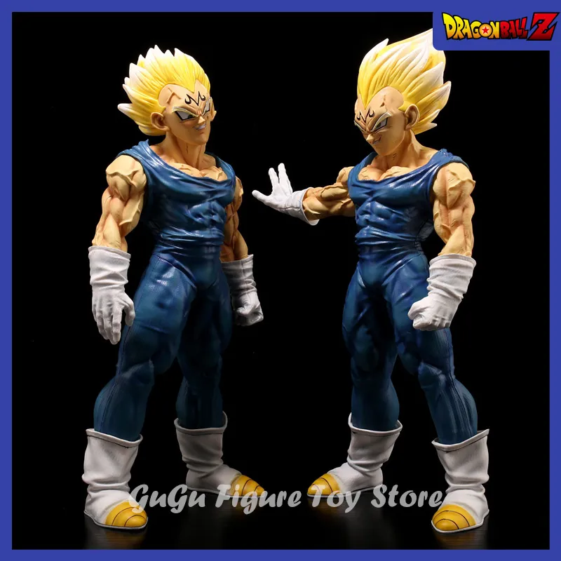 38cm Dragon Ball Z Majin Vegeta Anime Figure GK Super Saiyan Action Figurine PVC - £46.53 GBP+