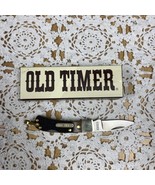 Schrade 1OT Old Timer Small Lockback pocket Knife with key ring belt cha... - $257.81 MXN