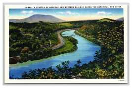 New River Bridge Norfolk and Western Railway Virginia VA UNP Linen Postcard Z8 - £2.34 GBP