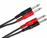 Hosa CPP-202 Dual 1/4&quot; TS to Dual 1/4&quot; TS Stereo Interconnect Cable, 2 M... - £9.44 GBP+