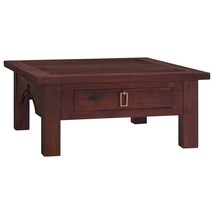 Coffee Table Classical Brown 68x68x30 cm Solid Mahogany Wood - £72.53 GBP