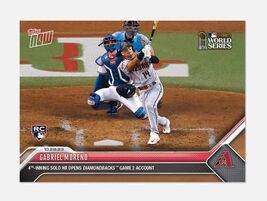 WORLD SERIES Gabriel Moreno MLB Diamondbacks Topps Now RC Card 1054 Solo HR - $21.78