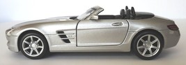 Silver Mercedes-Benz SLS AMG Roadster Convertible Maisto - 1/24 Diecast Car New - $15.00