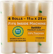 11&quot; X 25&#39; Rolls (Fits Inside Machine) - 4 Pack (Total 100, Commercial Grade. - £35.04 GBP