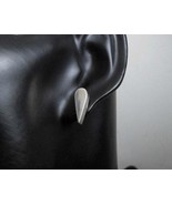 3D Puffy Teardrop Stud Earrings 925 Sterling Silver, Handmade Womens Ear... - £27.97 GBP