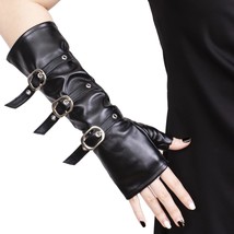Half Palm Fingerless PU Leather Gloves - $27.19