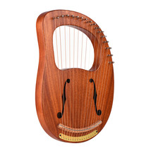 Lyre Harp 16 Strings Solid Wood Body With Tuning Wrench String Carry Bag... - $86.99