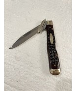 1972 VINTAGE CASE XX 6111 1/2L RED BONE CHEETAH KNIFE - EXCELLENT CONDITION - $494.01