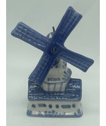 VINTAGE DUTCH HOLLAND DELFT 4 3/4&quot; TALL WINDMILL FIGURINE - £6.86 GBP