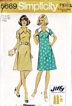 Misses&#39; DRESS &amp; Belt Vintage 1973 Simplicity Pattern 5669 Size 14 UNCUT - £9.41 GBP