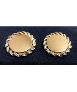 Coro Braided Rim Mirror Silvertone Clip-on Earrings - $17.58 CAD