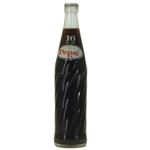 1 FULL Vintage 70’s Pepsi-Cola Glass Soda Bottle 16oz One Pint Swirl (10 70 23) - $50.00
