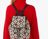 Kate Spade Spade Flower Jacquard Hearts Medium Flap Backpack ~NWT~ - £194.00 GBP