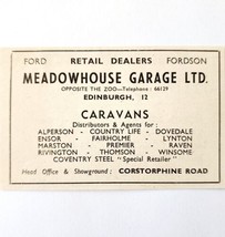 1954 Meadowhouse Garage Caravan Dealership Advertisement Automobilia E89F3 - £11.87 GBP