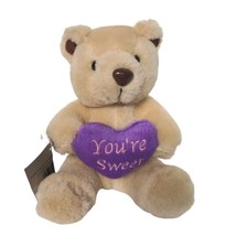 Fun World Valentines Day Teddy Bear Heart Your Sweet Plush Stuffed Animal 6.5" - $22.66