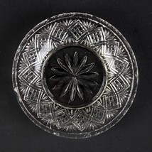 Flint Glass Diamond &amp; Fans Cup Plate Lee Rose 380, Antique c1850 3 3/8&quot; - £7.83 GBP