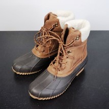 Tommy Hilfiger Women&#39;s 9M Rainah Brown Winter Snow/Rain Shearling Duck Boots - £19.67 GBP