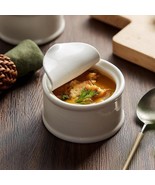 Elegant Ceramic Dessert Bowl with Sauce - $22.00