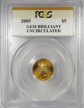2005 Gem Brilliant Uncirculated PCGS $5 American Eagle Gold Coin AK52 - £378.08 GBP