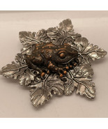 Vintage Signed Sylvia Dahl Neiman Marcus Tree Frog Scarf Clip Pin Brooch... - £9.58 GBP
