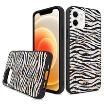 Glitter Printed Design Shockproof Hybrid Case for iPhone 11 Pro Max ZEBRA - £6.12 GBP