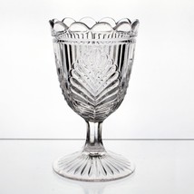 McKee Sprig Spooner,  Antique c.1863 Flint Glass, EAPG Ribbed Palm 5 7/8&quot; - £23.59 GBP