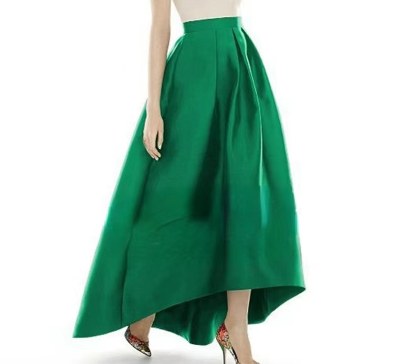 High low pleated skirt