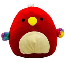 Squishmallow Paco Parrot Red Plush 8 inch Fuzzy Wings Stuffed Animal Bird - $12.19