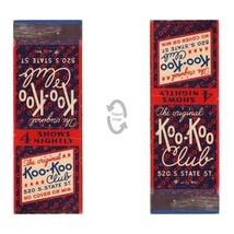 Vintage Matchbook Cover KooKoo Club Chicago Illinois Risque Girlie 1940s Bar - £23.65 GBP