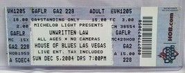 UNWRITTEN LAW - ORIGINAL 2004 UNUSED WHOLE FULL CONCERT TICKET - $15.00