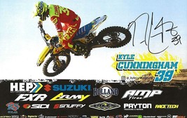 Kyle Cunningham Supercross Motocross autographed 7x11 photo poster COA - £51.14 GBP