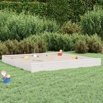 vidaXL Sandbox White Solid Pinewood 78.7 x 78.7 x 7.9 in Sandbox - $289.13