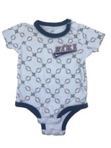 Nike Baseball One-Piece Infant size 9-12 Months White &amp; Blue Snaps - £3.07 GBP
