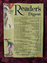 Readers Digest October 1952 Alcoholism Maxwell Maltz Corey Ford Peter F. Drucker - £6.39 GBP