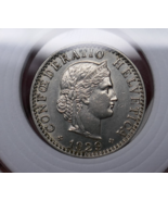Switzerland 1929 Helvetica 20 Rappen Libertas Nickel Coin - $9.79