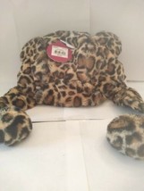 Girls So size Small 4-7 plush leopard print hat NWTS - £5.74 GBP