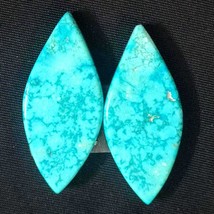 Natural Tibetan Turquoise Fancy Shape pair Cabochon for earring Loose Ge... - £19.71 GBP