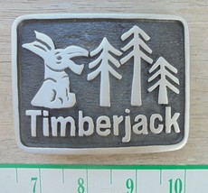 Timberjack Forest Donkey Belt Buckle Oxidized Black background-New Nice - $33.24