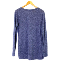Juicy Couture Womens Tunic Top size Large Long Sleeved Hi Lo Hem Front Knot Blue - £20.13 GBP