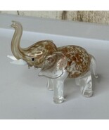 Lenox Hand Blown Glass Elephant Figurine Brown White Swirl Decor - $459.81 MXN Lenox Hand Blown Glass Elephant Figurine Brown White Swirl Decor - $459.81 MXN