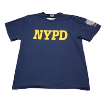 NYPD Shirt Mens Blue Short Sleeve Crew Neck Graphic Print Logo Knit T Shirt - £14.94 GBP