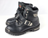 Milwaukee Freedom Flex Black Metal Boots Moto Biker Women’s Size 6 Very ... - $29.69