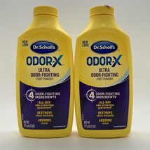 2 Pack - Dr Scholl&#39;s Odor-X Ultra Odor Fighting Foot Powder, 6.25 oz ea - £13.48 GBP